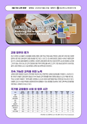 2025년 국외교육동향 8월호(세계의 교원 업무 경감)